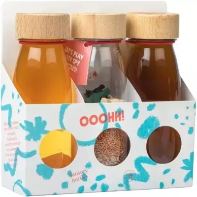 3 bouteilles sensorielles bois et forêt - Petit Boum