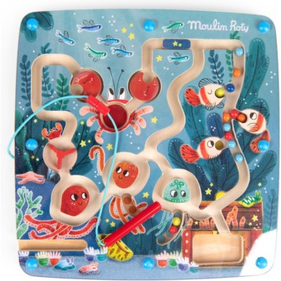 Labyrinthe magnétique en bois Les aventures de Paulie - Moulin Roty