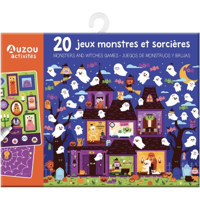 Ma pochette de jeux - 20 p'tits jeux - Monstres et sorcières - Activités et loisirs créatifs - Auzou