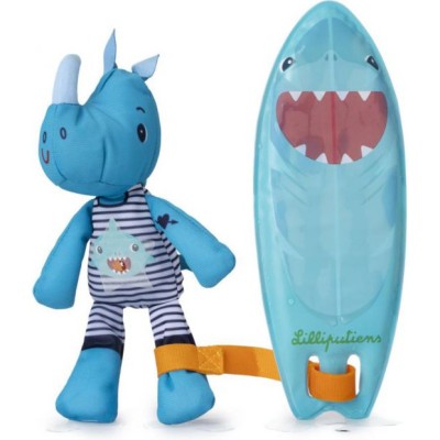 Poupée de bain bleue rhinocéros avec planche - Au bain - 3 mois + - Lilliputiens