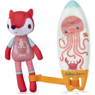 Poupée de bain rouge Alice la renarde avec planche - Au bain - 3 mois + - Lilliputiens