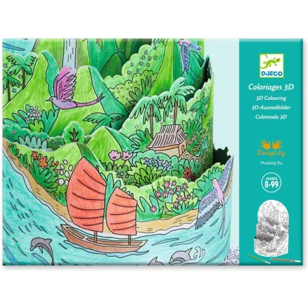 Kit de coloriage 3d : au sommet de mon île - Djeco