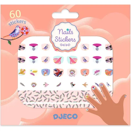 60 Nails Stickers Plumes - Djeco