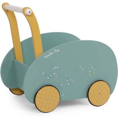 Chariot de marche Trois petits lapins - Jouet en bois - Moulin Roty