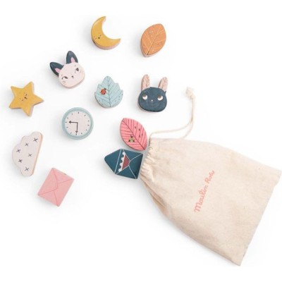 Jeu de perles en bois à enfiler Après la pluie - Moulin Roty