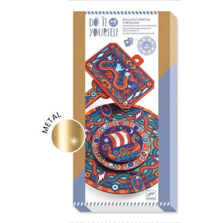 Bouclier et marteau à métalliser Comme un Viking Diy - Djeco