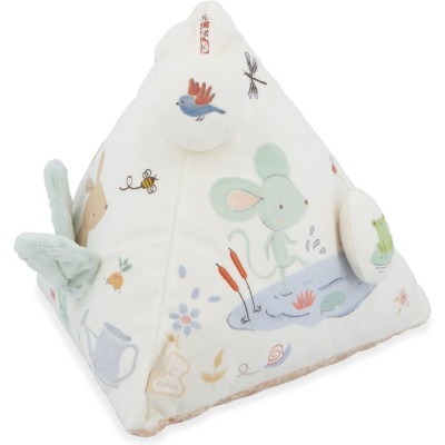 Triangle d'activités sonores en tissu pour bébé, pyramide jouet - Kaloo
