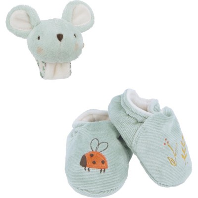 Coffret cadeau de naissance bébé, chaussons et bracelet souris - Kaloo