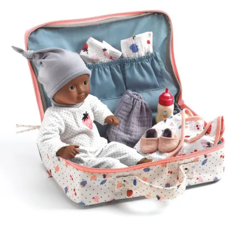 Coffret poupée et accessoires : la valise de cerise - Djeco