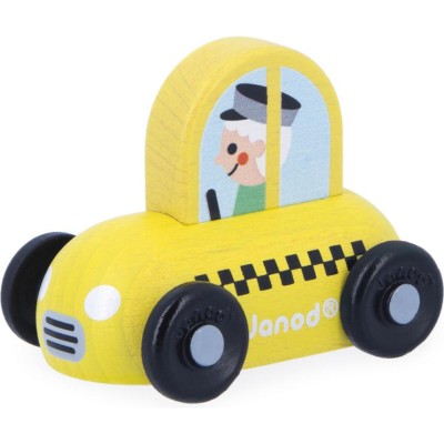 Voiture de taxi en bois Ville - Cross Roads : Véhicules, garages et voitures - Janod