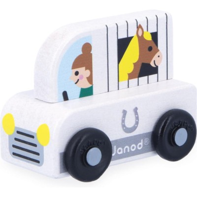 Van pour cheval en bois Campagne - Cross Roads : Véhicules, garages et voitures - Janod