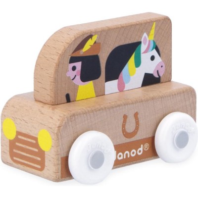 Van à licorne en bois Royaume enchanté - Cross Roads : Véhicules, garages et voitures - Janod