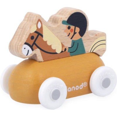 Voiture cavalier en bois Vallée blanche - Cross Roads : Véhicules, garages et voitures - Janod