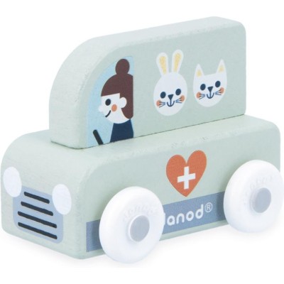 Camion vétérinaire en bois Vallée blanche - Cross Roads : Véhicules, garages et voitures - Janod