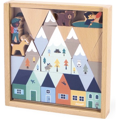 Set cubes en bois - Vallée blanche - Janod