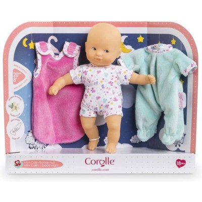 Coffret mini calin poupon 20 cm et accessoires : bonne nuit papillons - Corolle