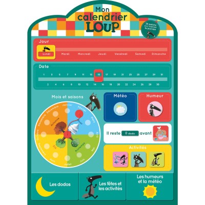 Mon calendrier en tissu loup - Livres enfants - Auzou