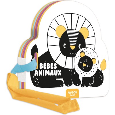 Mon premier livre poussette en noir et blanc - Bébés animaux - Livres enfants - Auzou