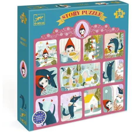 Story puzzle 35 pièces : le petit chaperon rouge - Djeco
