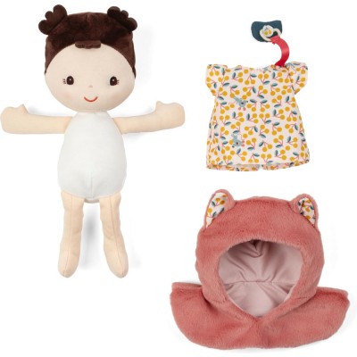 Poupée en tissu et porte bébé Jeanne - Poupon en tissu et accessoires - Lilliputiens