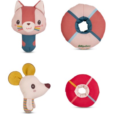 Jouets de bain flottants - Jeanne le chat et sa souris avec bouées - Jouet de bain - Lilliputiens