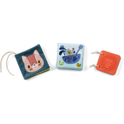 Cadeau de naissance - 3 livres sensoriels pour bébé - Jardin - Livre d'activités - Lilliputiens