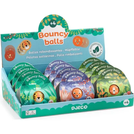 Assortiment balles rebondissantes Wild - Display 12 pièces Jeu d'adresse - Djeco