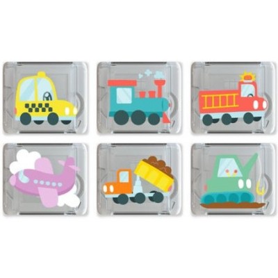 Coffret de 6 cubes lumineux Véhicules - Jouet de bain - Glo Pals