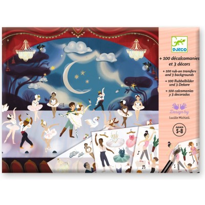 Pochette + 100 décalcomanies et 3 décors Petits rats d'Opéra - Djeco