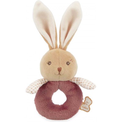 Doudou hochet lapin bordeaux - Dès la naissance - Kaloo