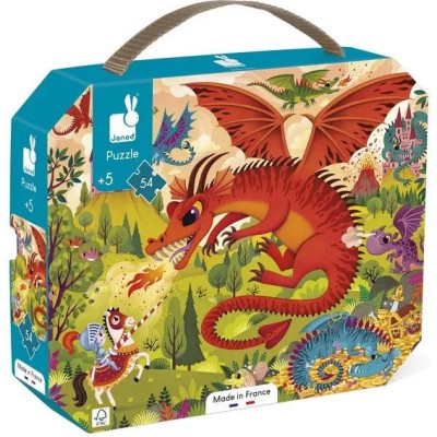 Puzzle en carton Royaume de dragons 54 pièces : Puzzles 50 à 149 pièces - Janod