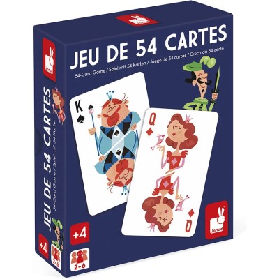 Jeu de 54 cartes illustrées : Jeux de cartes - Janod