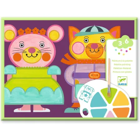 Coloriage : peinture à la palette - les joufflus - Djeco