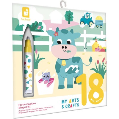 Coffret Créatif Feutre Magique La Ferme - 18 mois : Peinture par numéro & coloriage - Janod