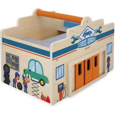 Garage en bois Ville - Cross Roads : Véhicules, garages et voitures - Janod