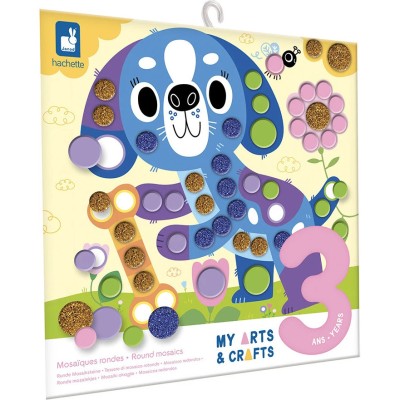Coffret Créatif Mosaïques Mousse Rondes Petits Amis - 3 ans : Mosaïque, gommettes & stickers - Janod