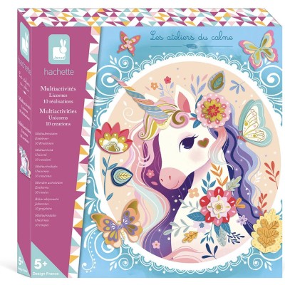 Coffret Créatif Multiactivités Licornes : Collection "Les Ateliers du Calme" - Janod
