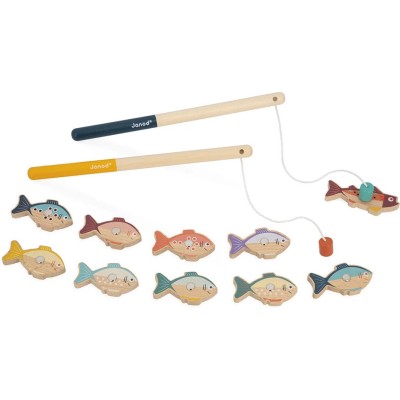 Pêche à la ligne magnétique - bois - : Sports & Activités d'extérieur - Janod