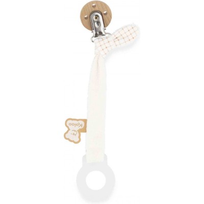 Attache-tétine crème en tissu pour bébé - Dès la naissance - Kaloo