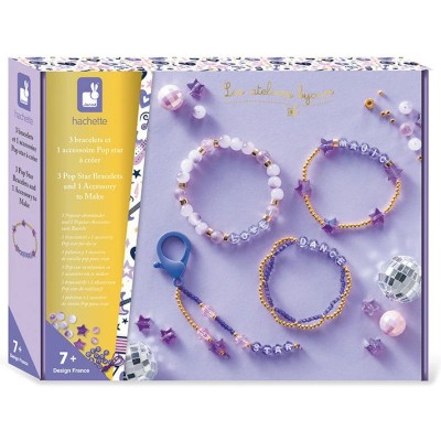 Kit Créatif - 4 Bracelets et Accessoires Pop Star à Créer : Collection "Les Ateliers Bijoux" & Perles - Janod