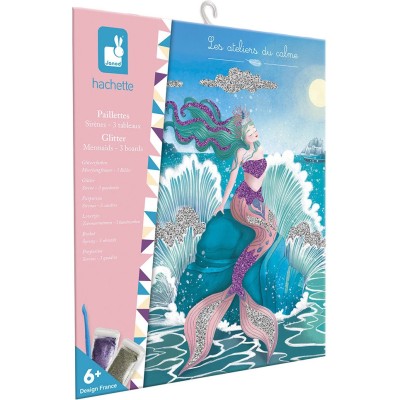 Kit Créatif - Paillettes à Coller Sirènes : Collection "Les Ateliers du Calme" - Janod