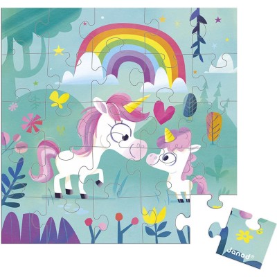 Carte Puzzle Maman Licorne et son bébé : Cartes Puzzles - Janod