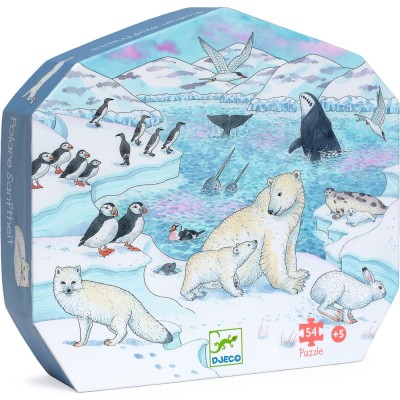 Douceur polaire - 54 pièces - Puzzles - Puzzles silhouettes - Djeco