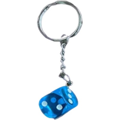 Porte-clés Dés bleu