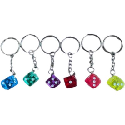 Porte-clés Dés rose