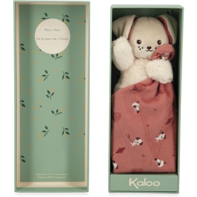Doudou chien rose pour bébé - Polyester recyclé, naissance - Kaloo