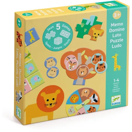 Coffret de 5 jeux Animaux sauvages - Djeco