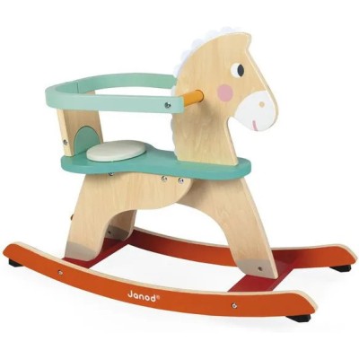 Cheval à Bascule Ogalo Zigolos - bois - : Jouets à bascule, Porteurs & Chariots - Janod