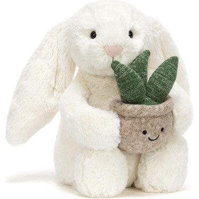 Jellycat Peluche Cream Bunny with Plant - Jellycat