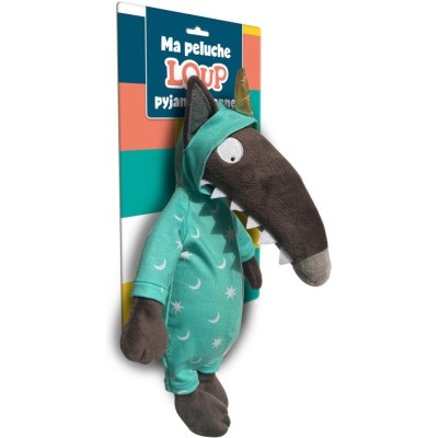 Ma peluche loup pyjama licorne - Auzou